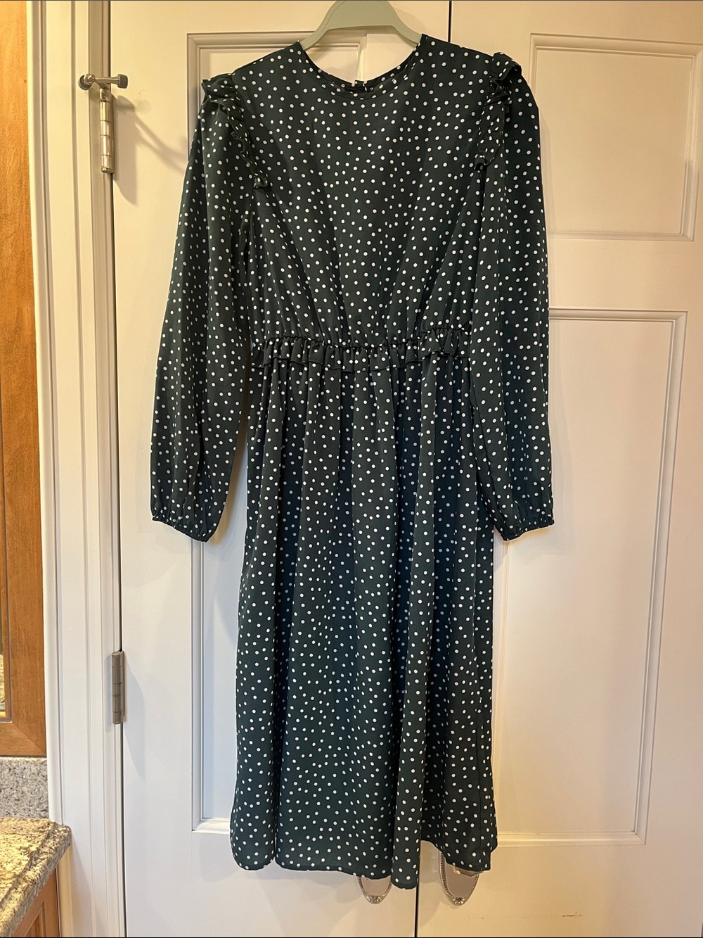Dark Green Polka Dot Dress